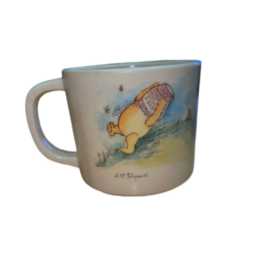 Vintage Disney Winnie the Pooh Kids Cup Mug Selandia Melamine Plastic 1990s